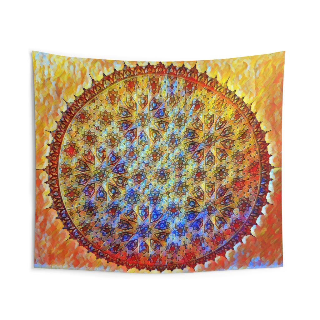 Rainbow Mandala Wall Tapestry