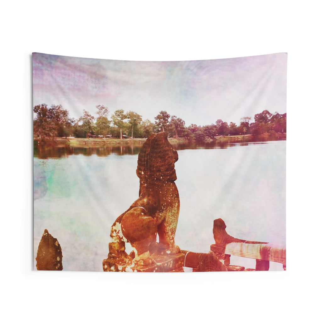 Cambodian Lion Wall Tapestry