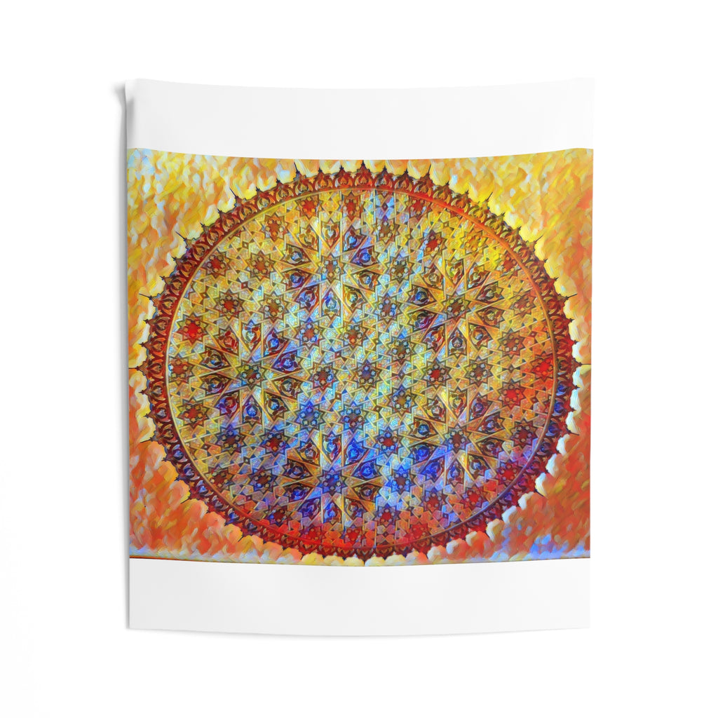 Rainbow Mandala Wall Tapestry