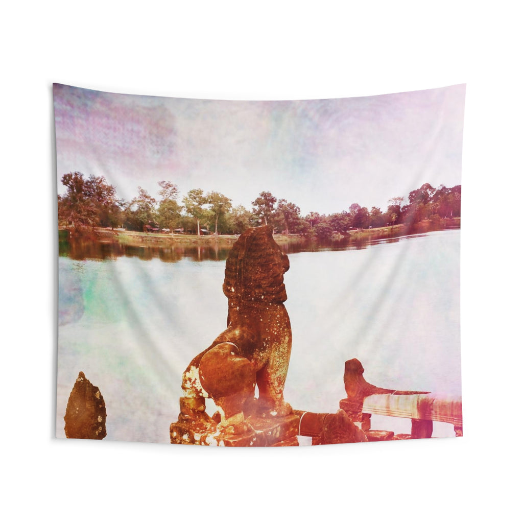 Cambodian Lion Wall Tapestry