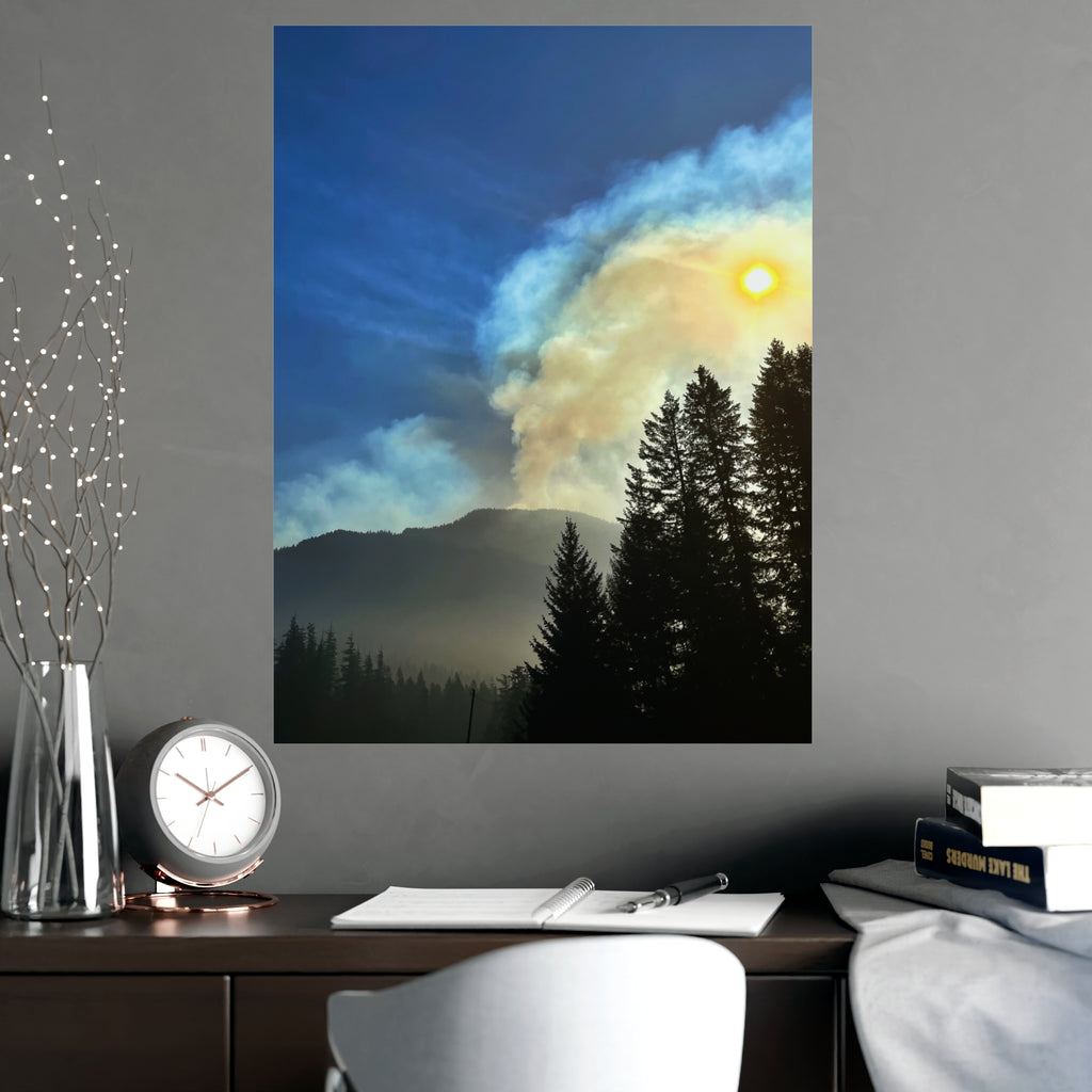 Sun Mountain Forest Poster